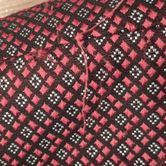 Club Monaco gray red block mini skirt size 6 - Picture 3 of 5